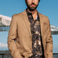 brown modern fit blazer men platini front