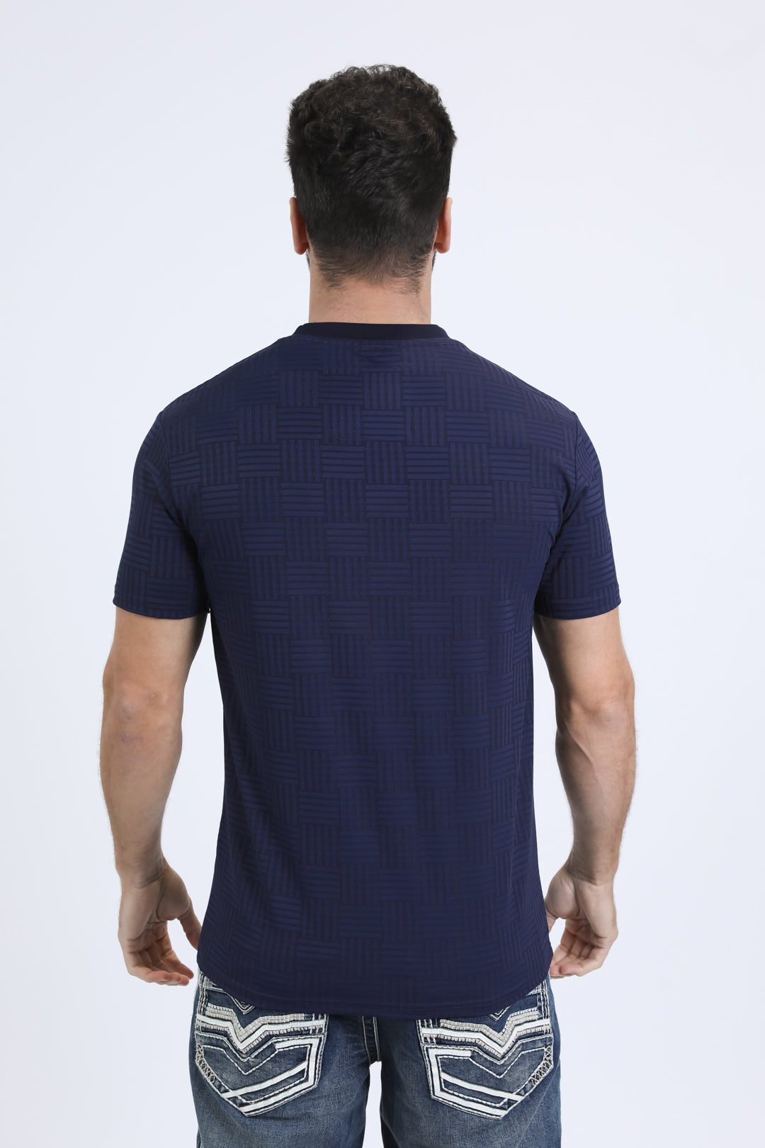 navy jaguar stripe tee back platini