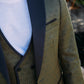 olive jacquard blazer vest set men platini detail