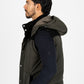 men padded hooded vest platini side