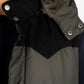 men padded hooded vest platini close