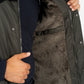 men padded hooded vest platini detail