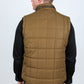 camel quilted fur lined vest model platini