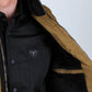 camel quilted fur lined vest full platini