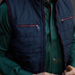 navy quilted fur lined vest side platini