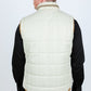 beige quilted fur lined vest side platini