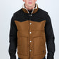 camel quilted puffer vest front platini