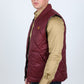 wine reversible insulated vest back platini side