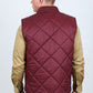 wine reversible insulated vest detail platini back