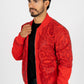 red rhinestone bomber jacket platini side