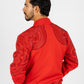 red rhinestone bomber jacket platini back