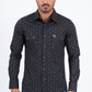 black rhombus geometric western shirt platini front