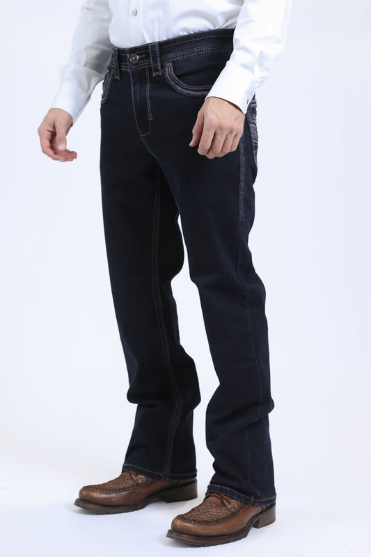 Holt Men's Black Slim Boot Cut Jeans