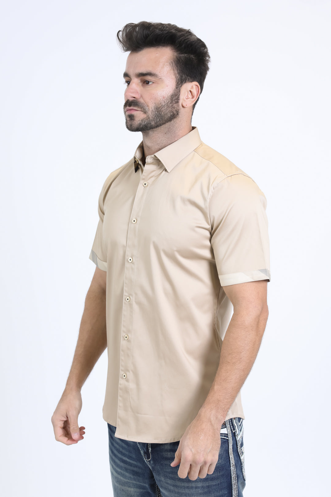 dress shirt with contrast trim Men's Contrast Trim Shirts