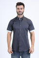 Satin Contrast Trim Shirt