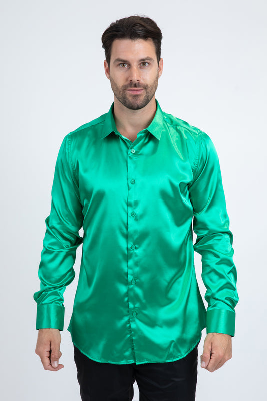 mint sinclair satin shirt men platini front