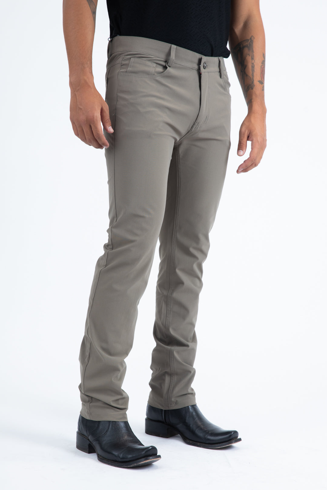 Slade Men's Grey Relaxed Fit Stretch Pants