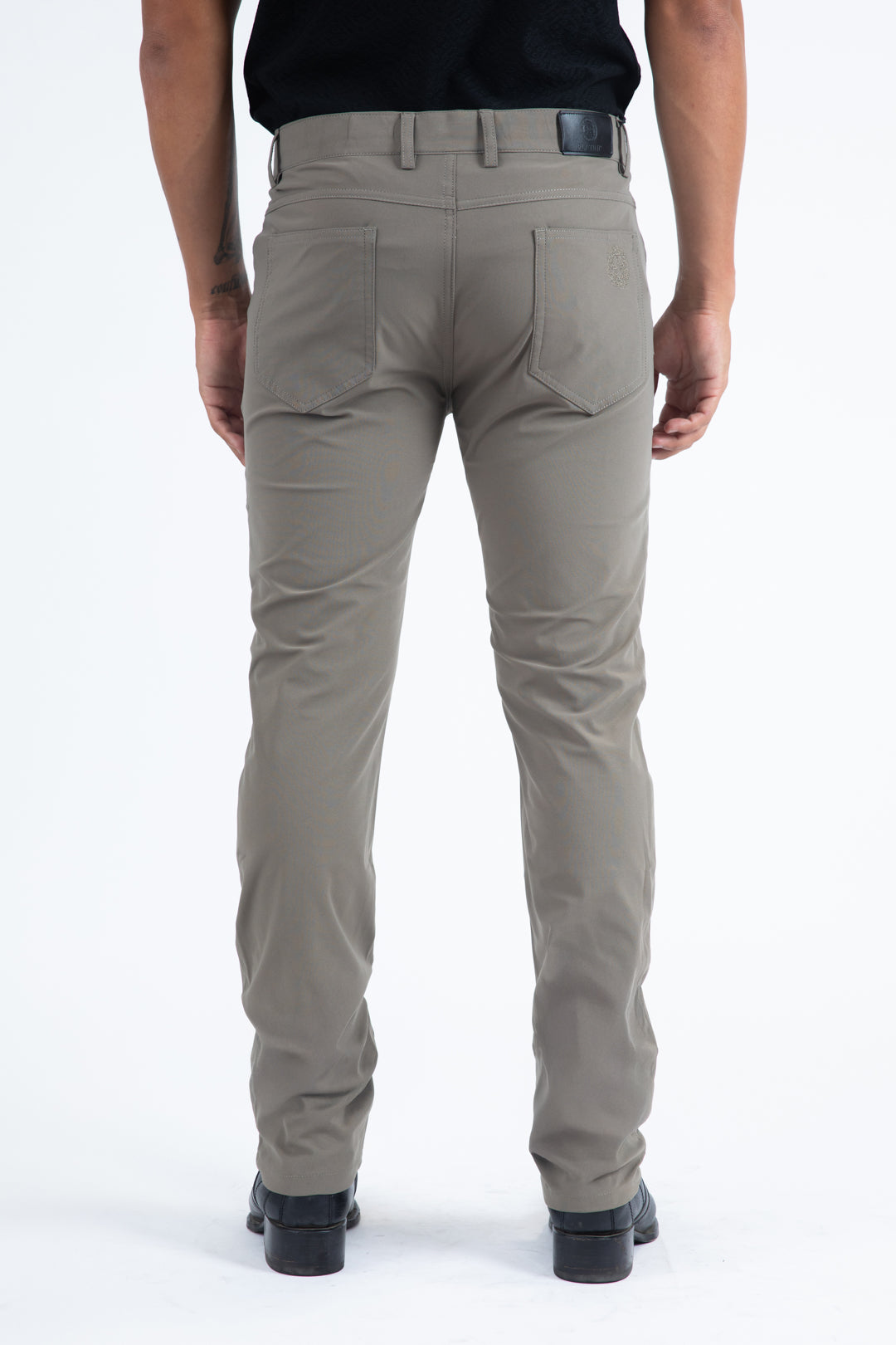 Slade Men's Grey Relaxed Fit Stretch Pants