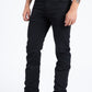 black relaxed fit stretch pant men slade platini 