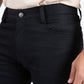 black relaxed fit stretch pant men slade platini detail