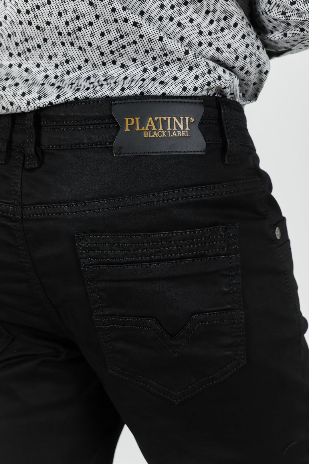 black relaxed fit stretch pant men slade platini lifestyle