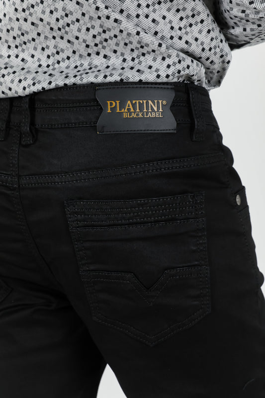 black relaxed fit stretch pant men slade platini lifestyle