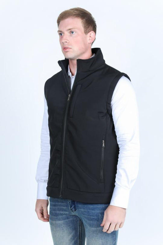 black softshell concealed carry vest detail platini