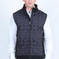 black charcoal aztec softshell vest front platini
