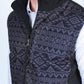 black charcoal aztec softshell vest detail platini