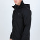 black hooded softshell jacket detail platini
