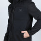black hooded softshell jacket back platini