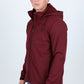 burgundy hooded softshell jacket detail platini