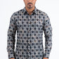 black statement foil shirt front platini