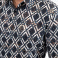 black statement foil shirt detail platini