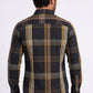 black tartan print long sleeve shirt men platini back
