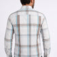white tartan print long sleeve shirt men platini back