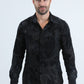black rich texture jacquard shirt platini