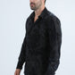 black rich texture jacquard shirt platini