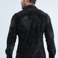 black rich texture jacquard shirt platini