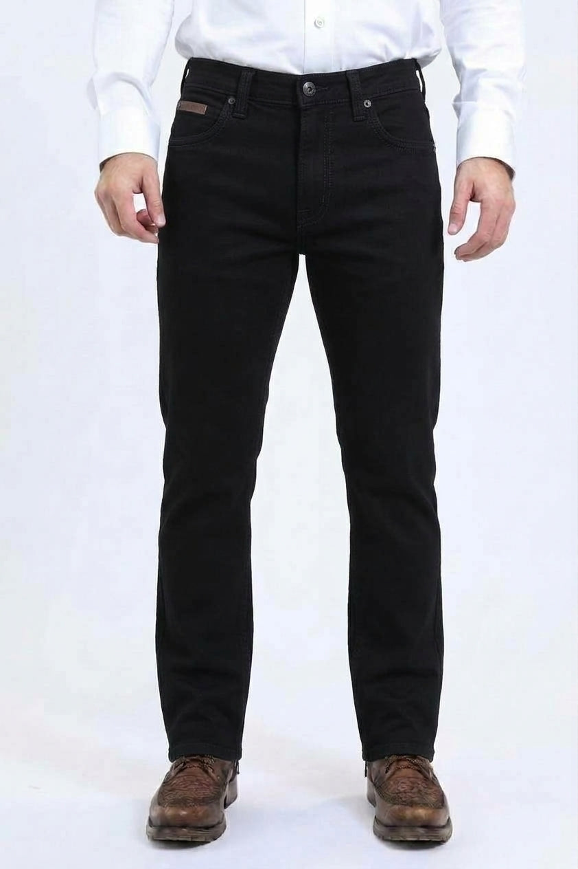 black wade aztec boot cut jean men platini back