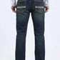 dark indigo wade aztec boot cut jean men platini front