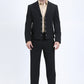 black wessex double-breasted suit men platini front