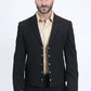 black wessex double-breasted suit men platini jacket front