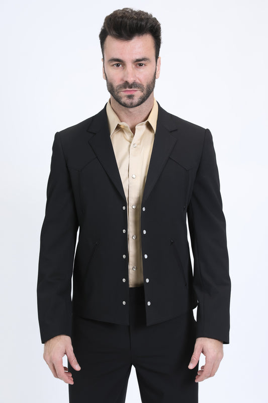 black wessex double-breasted suit men platini jacket front