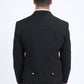 black wessex double-breasted suit men platini jacket back