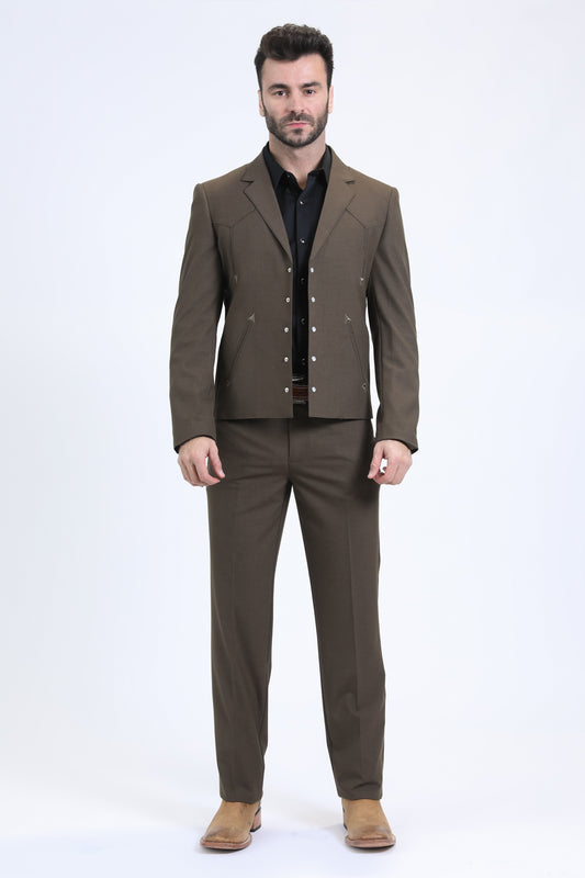 brown wessex double-breasted suit men platini front
