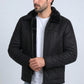 black western faux suede shearling jacket men platini side