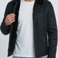 black western faux suede shearling jacket men platini detail