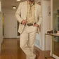 beige weston tailored western suit men platini front