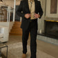 black weston tailored western suit men platini front